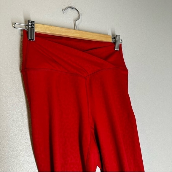 ZYIA Scrunchy What Light N Tight Hi-rise 7/8 Leggings Red Leopard Size 6-8 Women - Picture 8 of 9